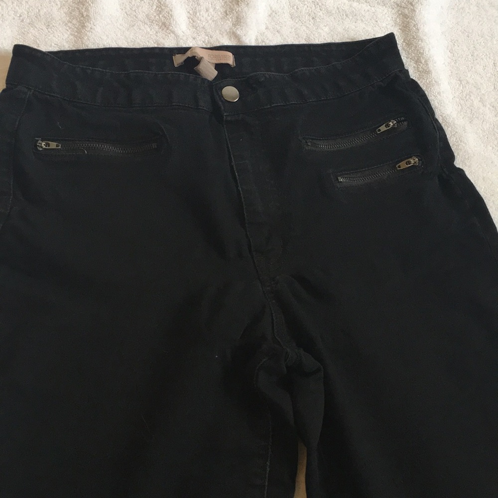 Black Zippered Pocket Jeans